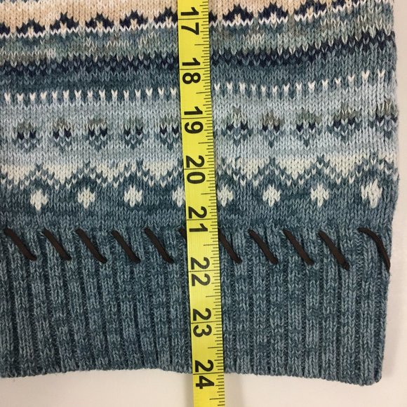 Classic Elements Fair Isle Cardigan Sweater Zip Up - Picture 10 of 11